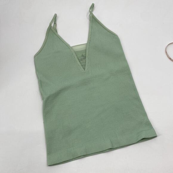 Free People movement mint green ribbed cami XS/S - Picture 2 of 5